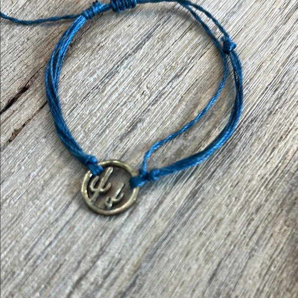 Pura Vida Bracelet Bundle Cactus Gold Charm Rick Stone Bead Blue Black Boho - Picture 2 of 5